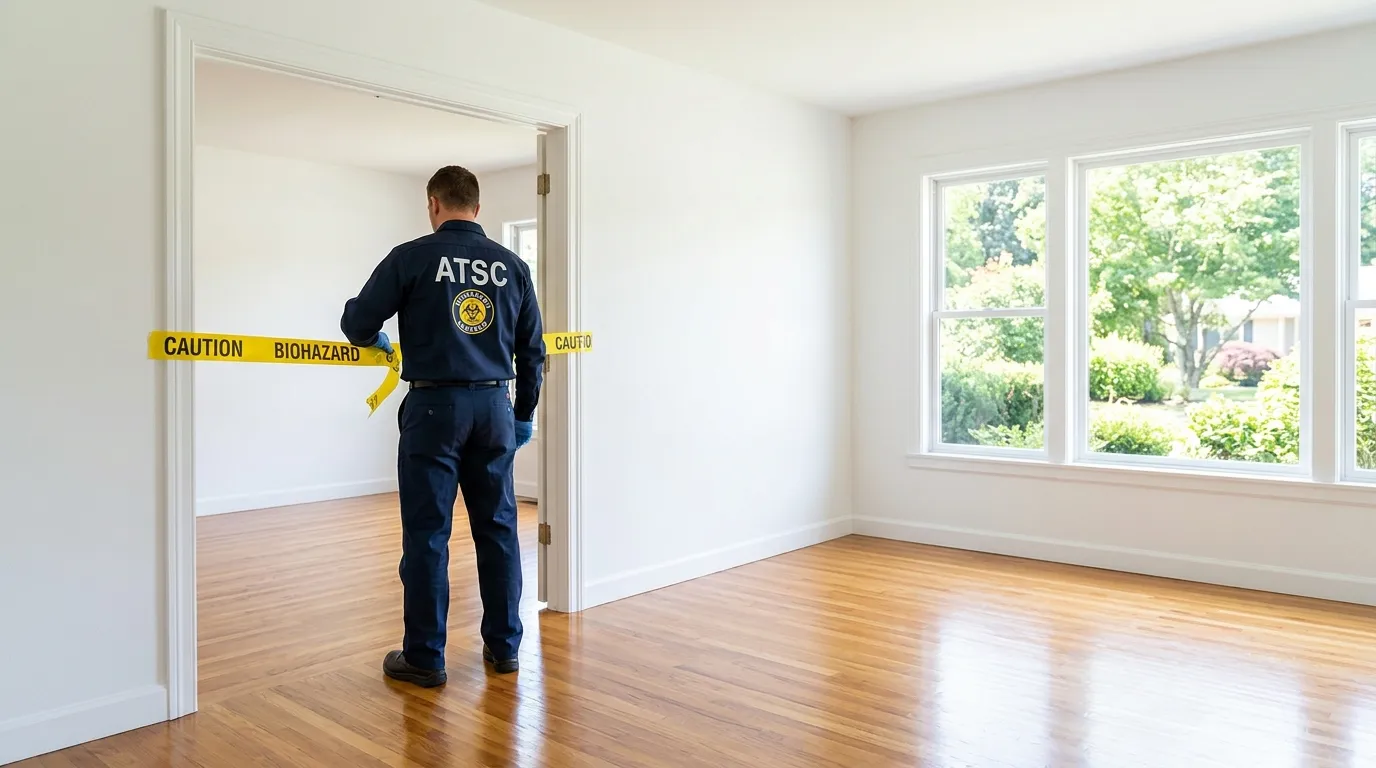 Certified biohazard cleanup crew performing Trauma Scene Cleanup in Boulder